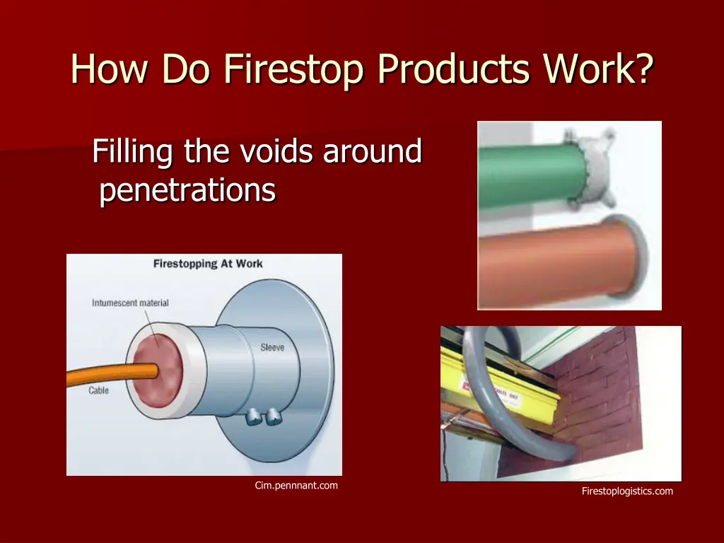 how do firestop products work