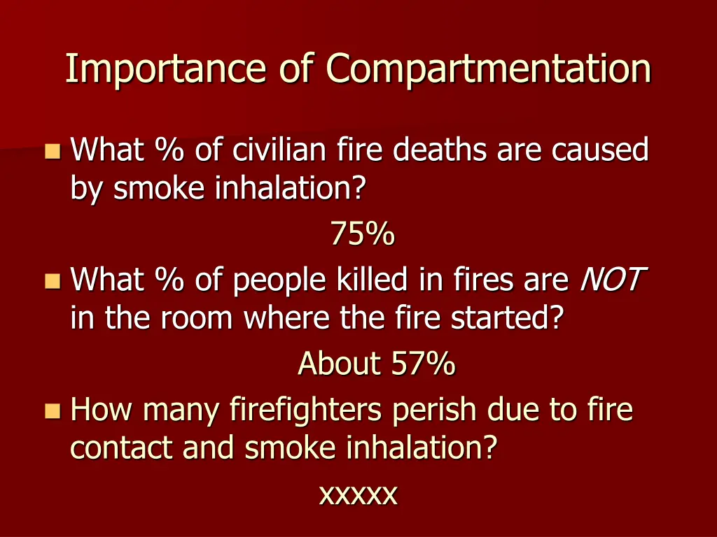 importance of compartmentation