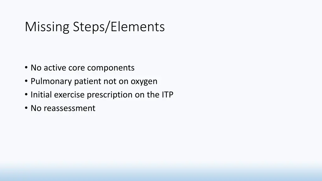 missing steps elements