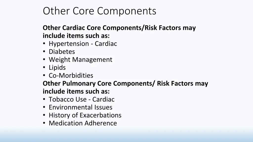 other core components