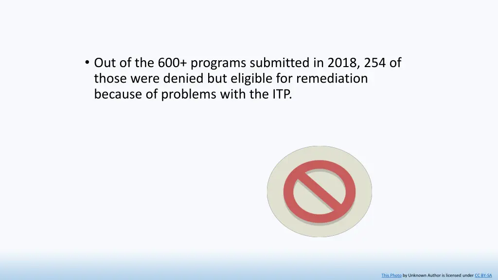 out of the 600 programs submitted in 2018