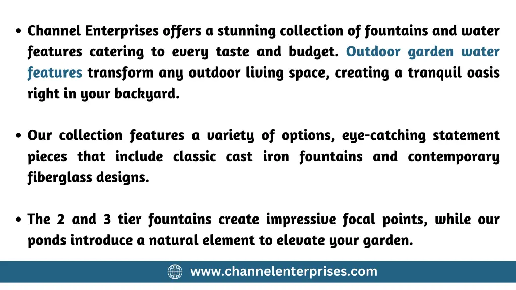 channel enterprises offers a stunning collection