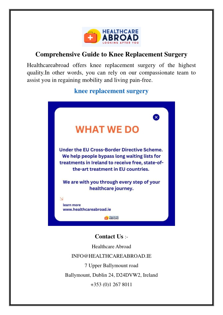 comprehensive guide to knee replacement surgery