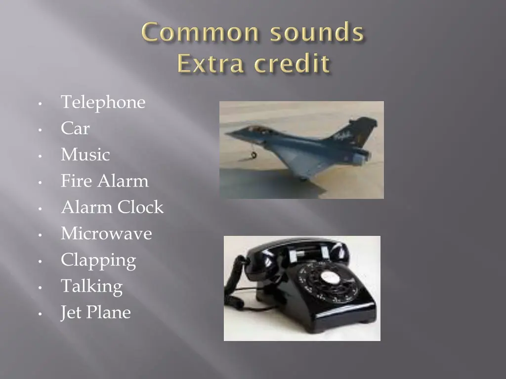 telephone car music fire alarm alarm clock