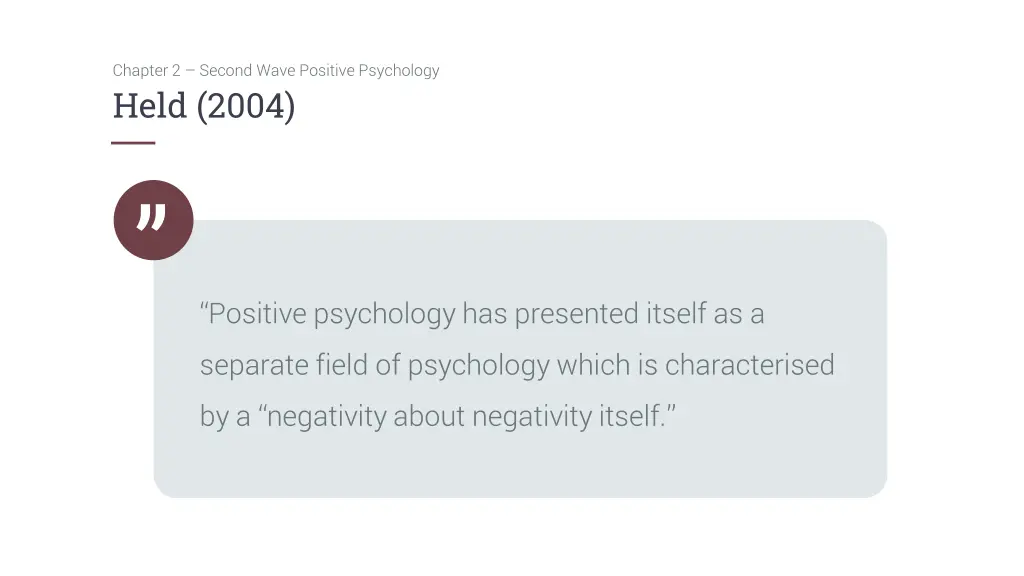 chapter 2 second wave positive psychology held