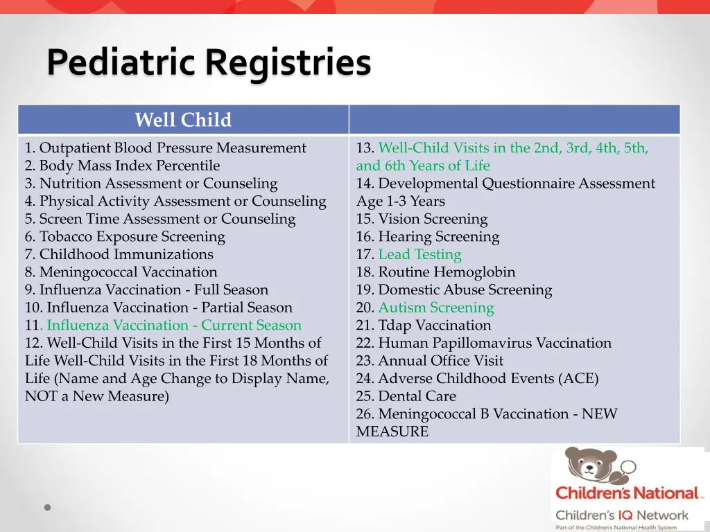 pediatric registries 3