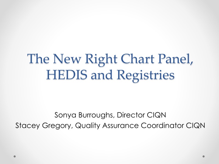 the new right chart panel hedis and registries