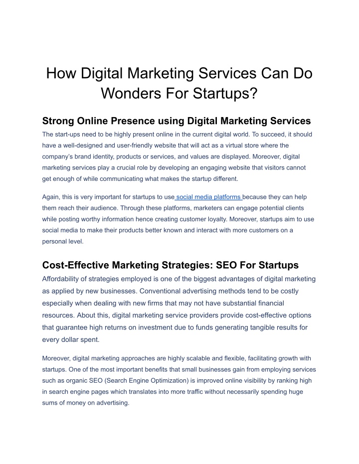 how digital marketing services can do wonders