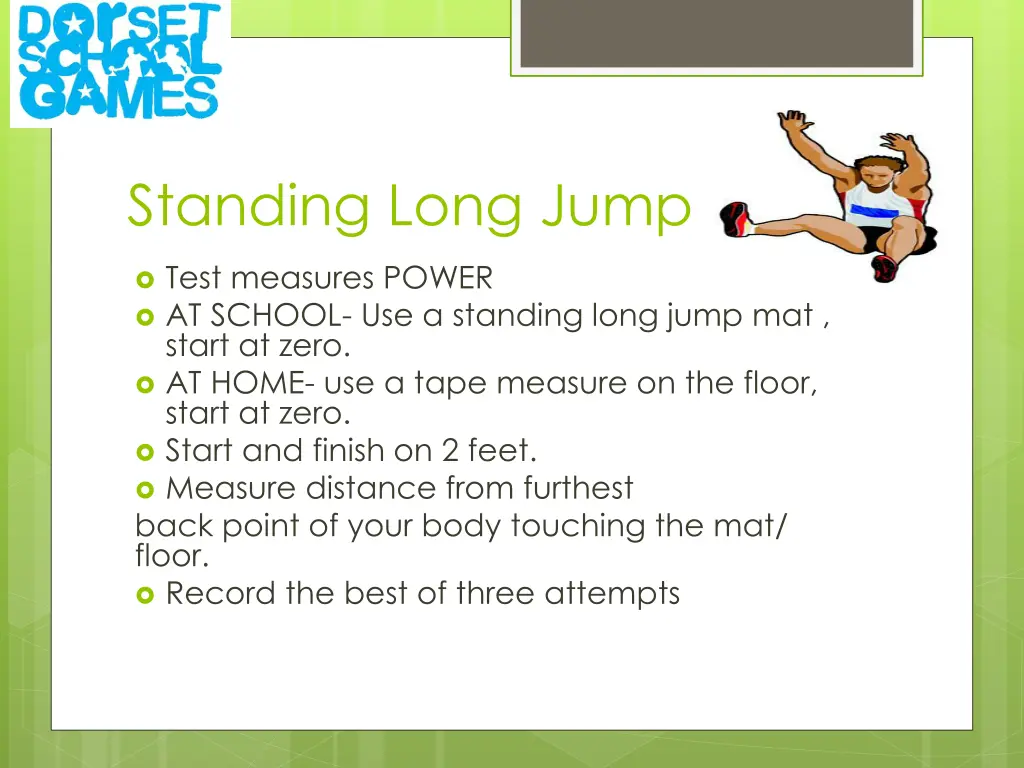 standing long jump