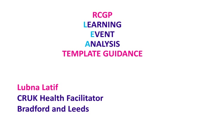 rcgp learning event analysis