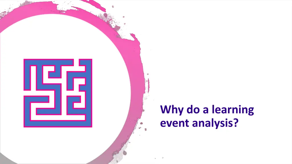 why do a learning event analysis