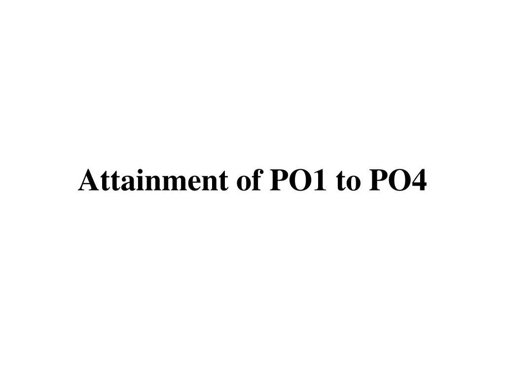 attainment of po1 to po4