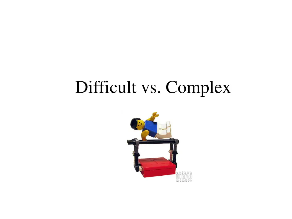 difficult vs complex