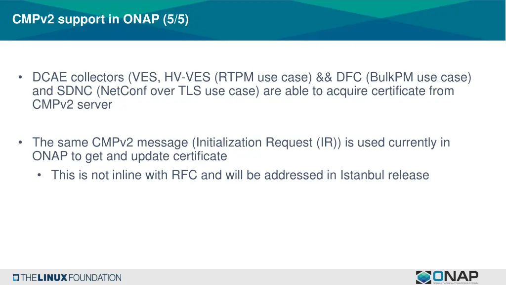 cmpv2 support in onap 5 5