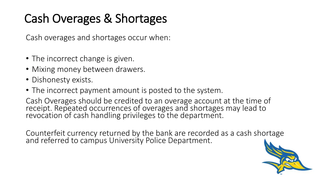 cash overages shortages cash overages shortages