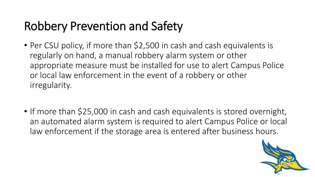 robbery prevention and safety robbery prevention