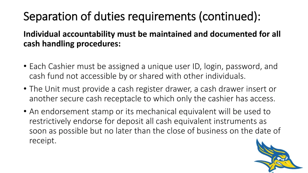 separation of duties requirements continued 1