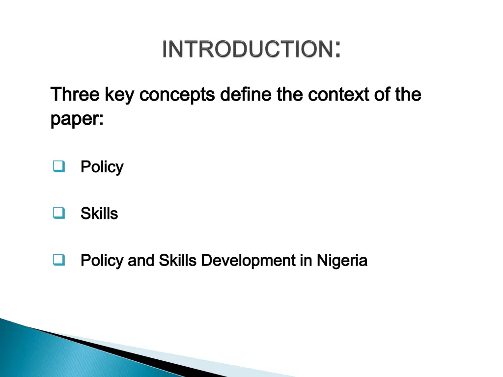 three key concepts define the context