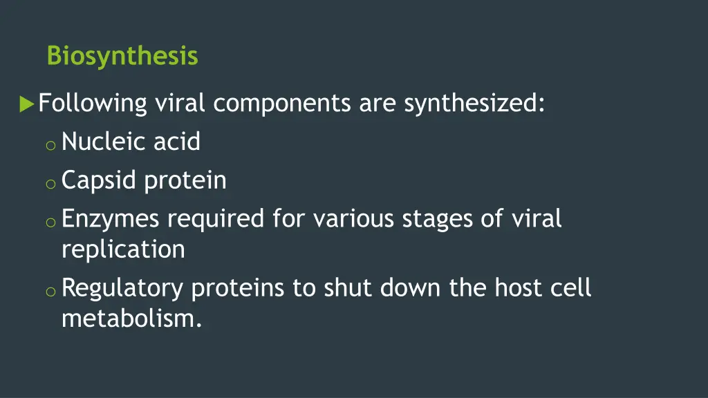 biosynthesis