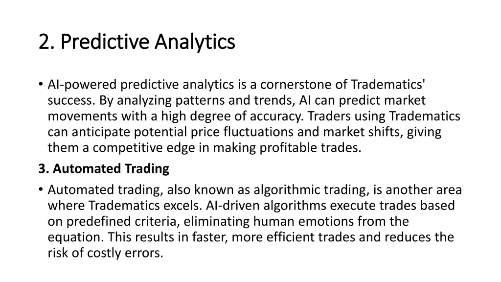 2 predictive analytics 2 predictive analytics