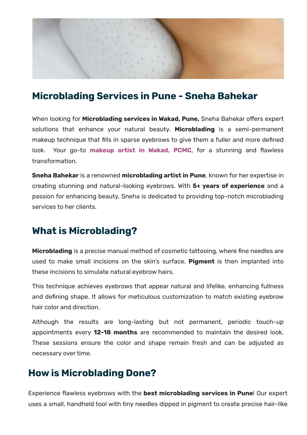 microblading services in pune sneha bahekar