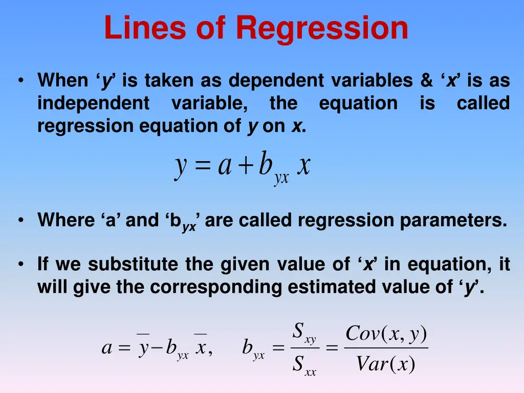 lines of regression