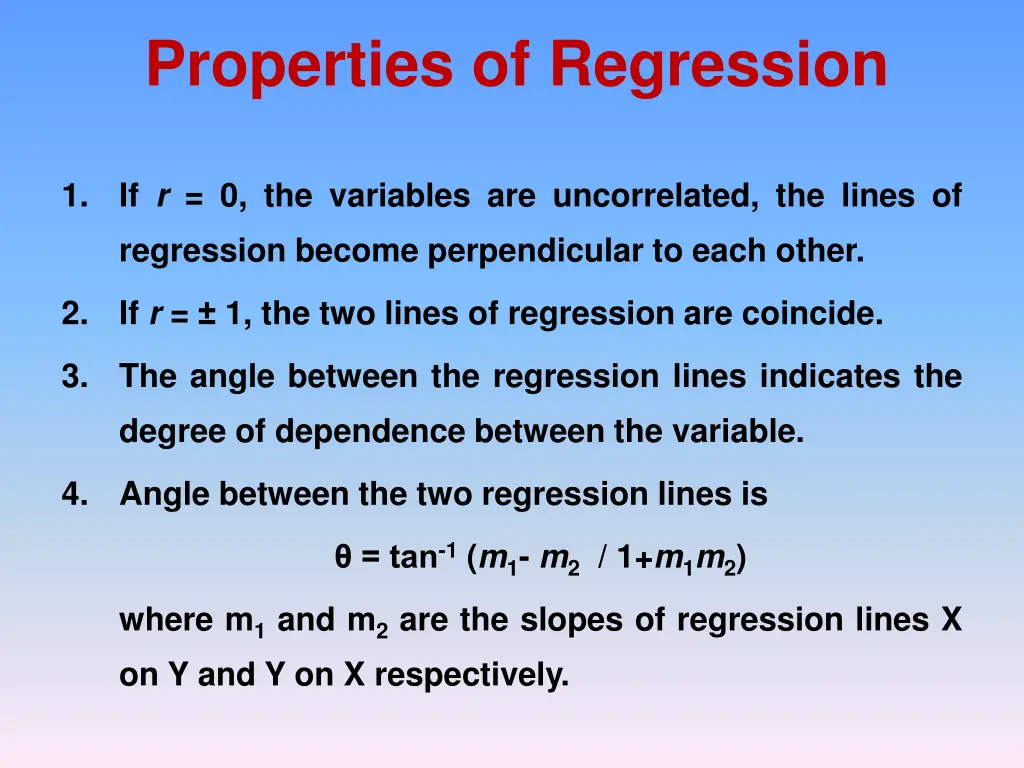 properties of regression 1