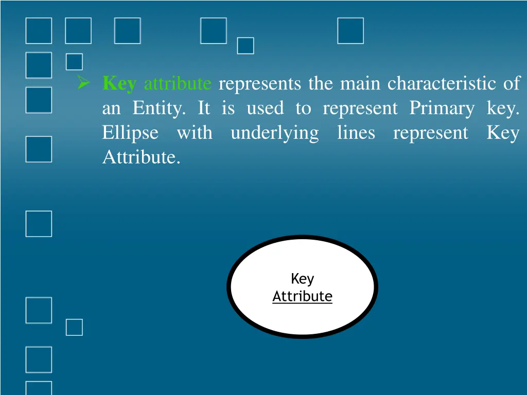 key attribute represents the main characteristic