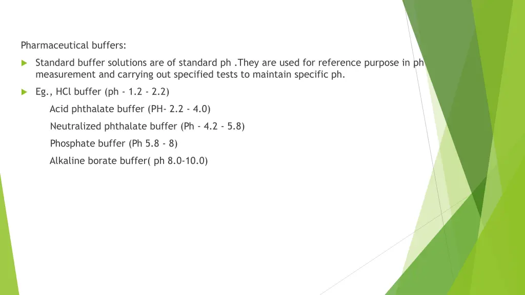 pharmaceutical buffers