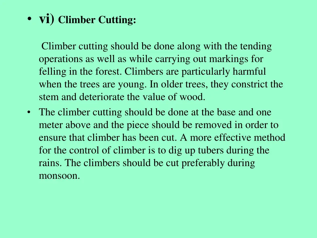 vi climber cutting