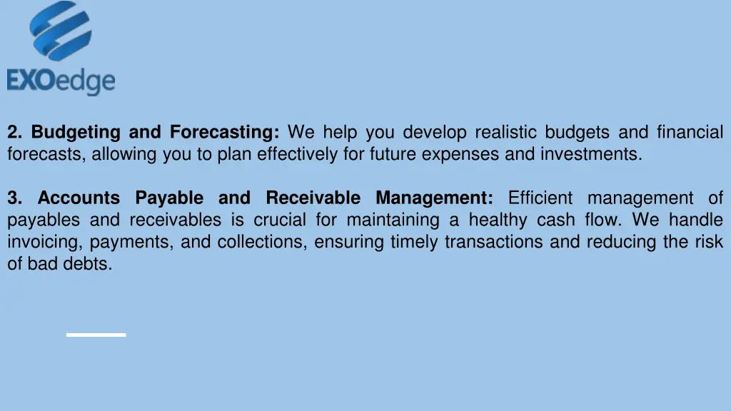 2 budgeting and forecasting we help you develop