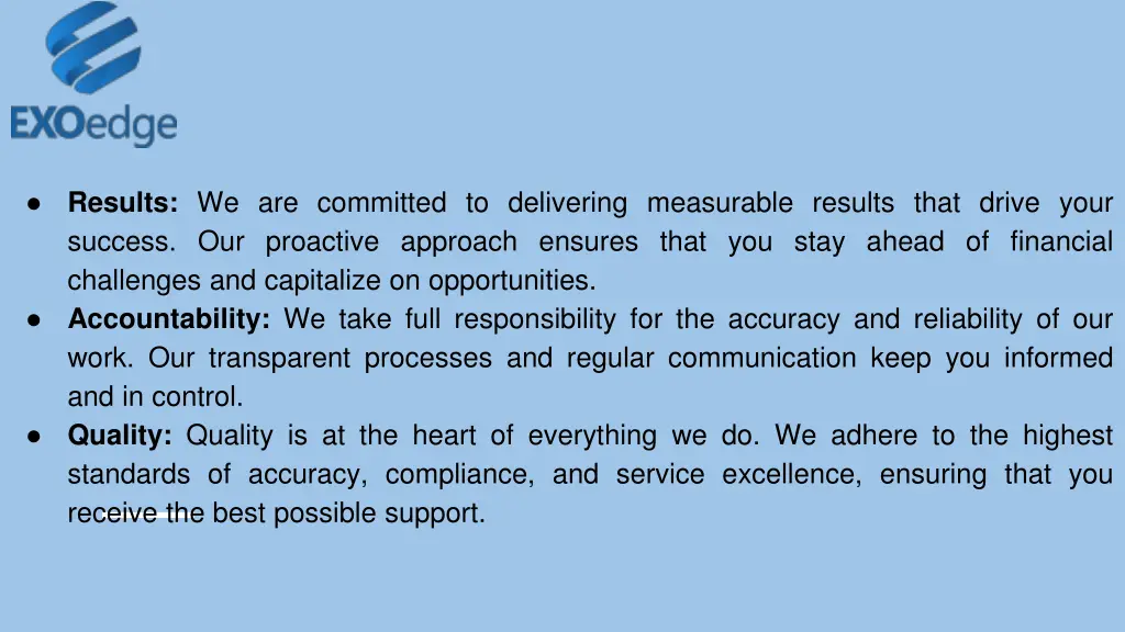 results we are committed to delivering measurable