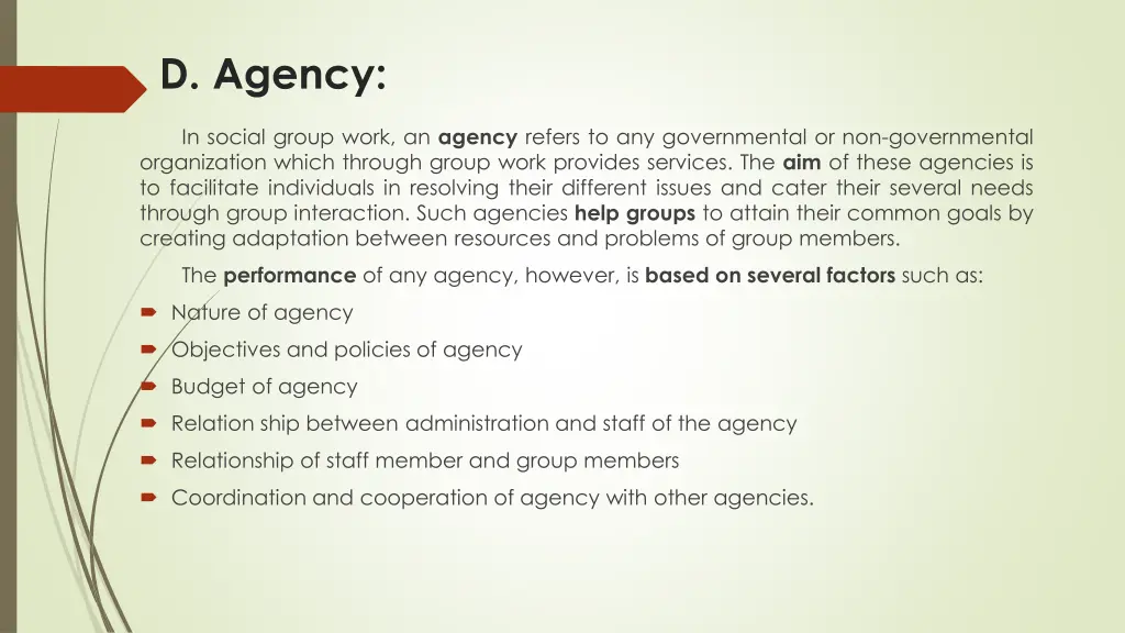 d agency