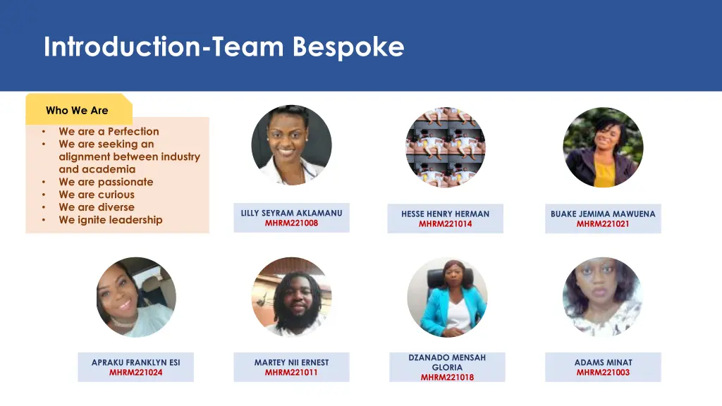 introduction team bespoke