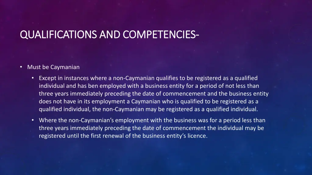 qualifications and competencies qualifications 1