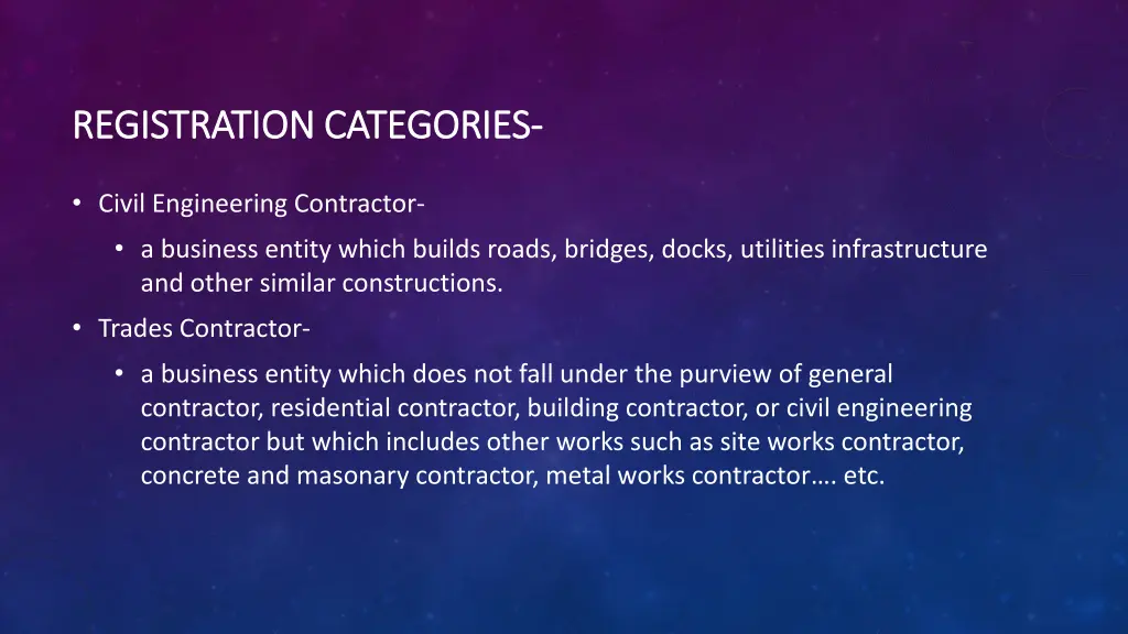 registration categories registration categories 2