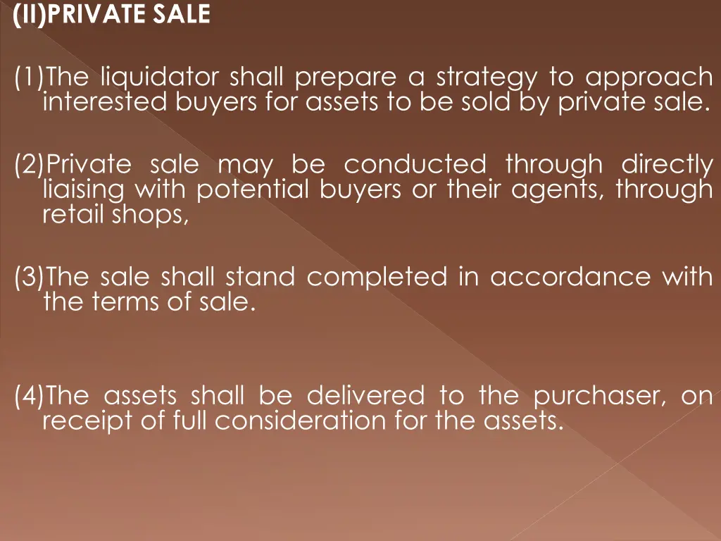 ii private sale