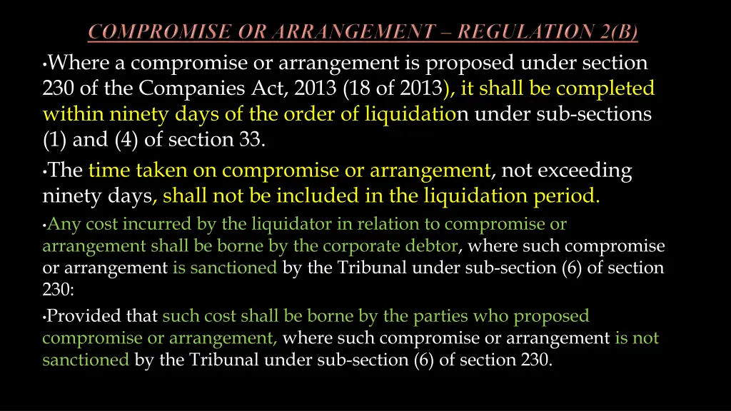 where a compromise or arrangement is proposed