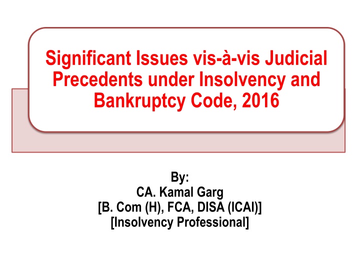 significant issues vis vis judicial precedents