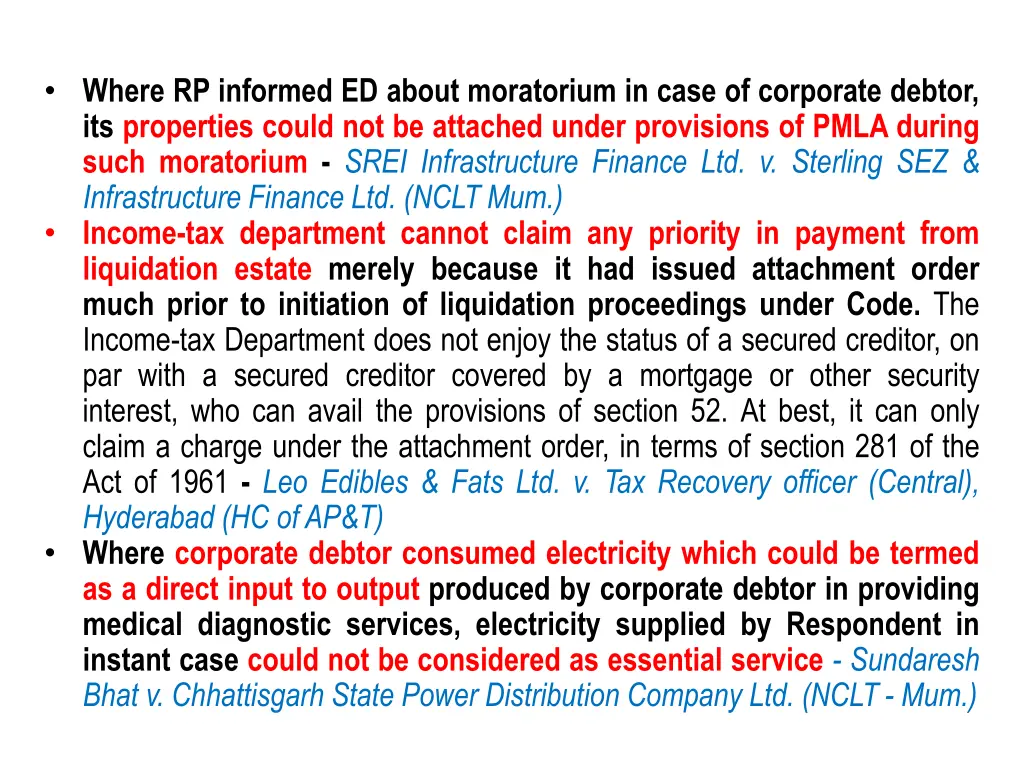 where rp informed ed about moratorium in case