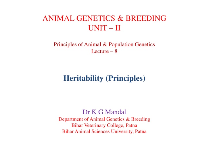 animal genetics breeding unit ii