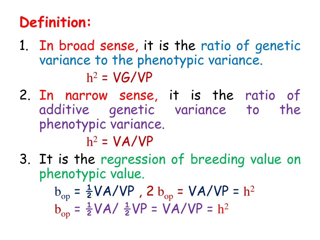 definition 1 in broad sense it is the ratio