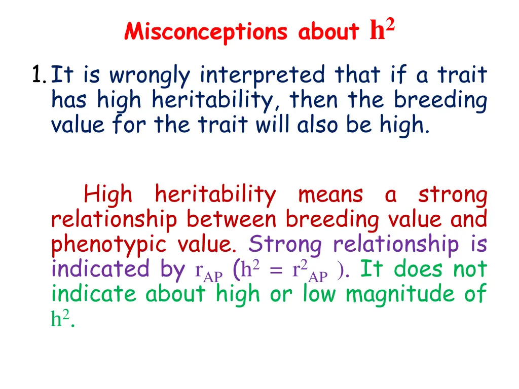 misconceptions about h 2 1 it is wrongly