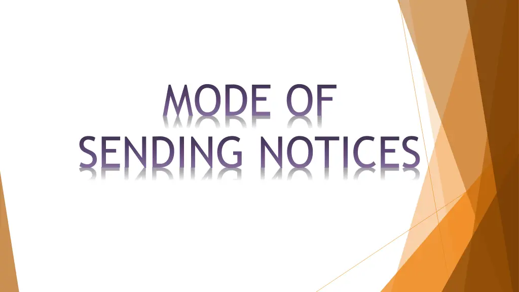 mode of sending notices