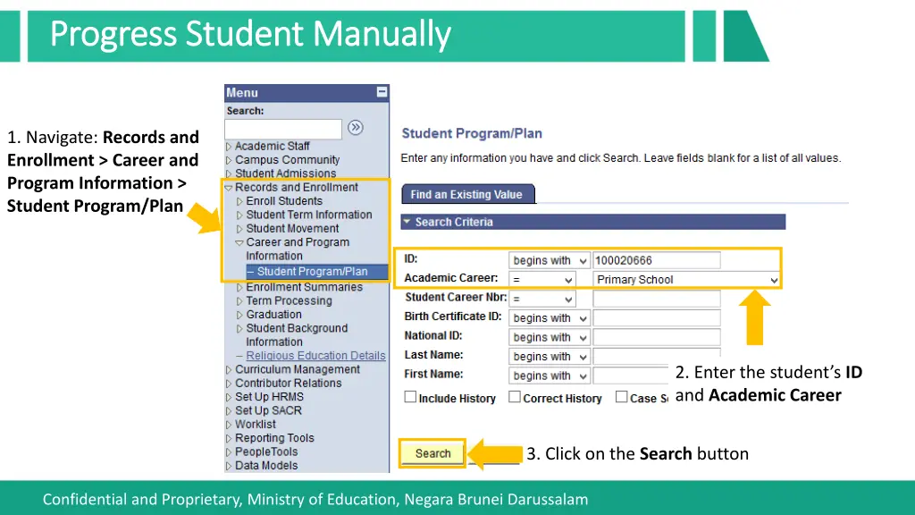 progress student manually progress student