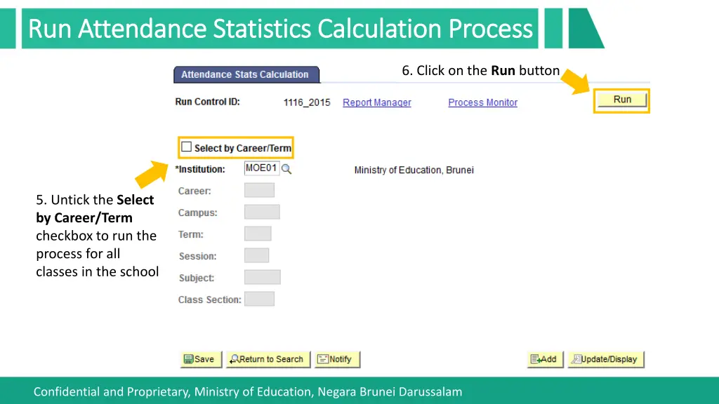 run attendance statistics calculation process 1