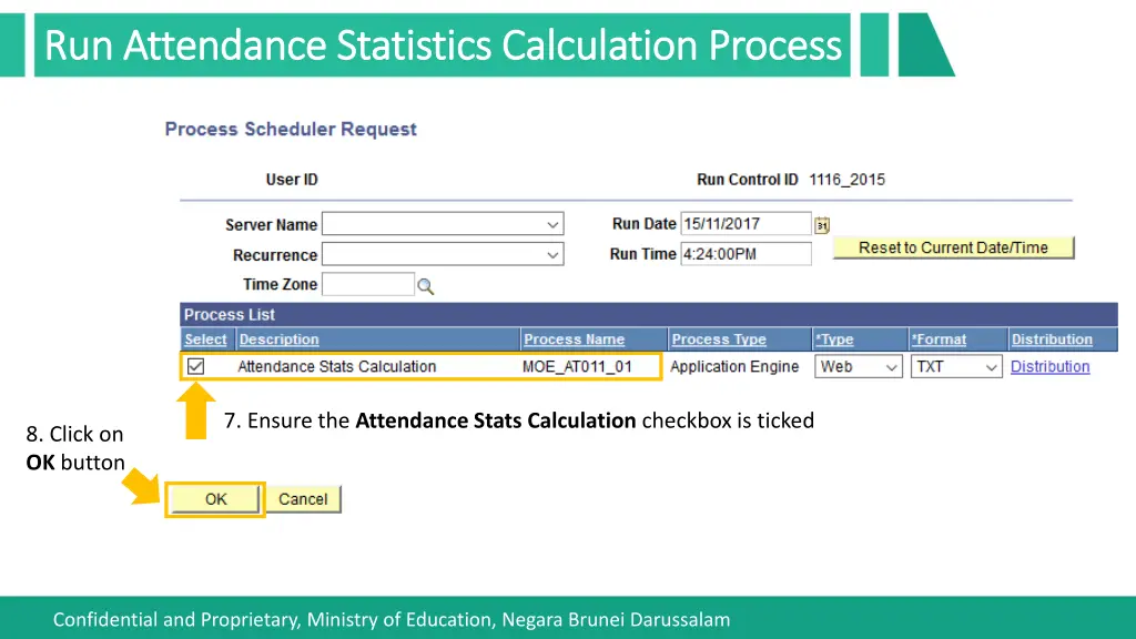 run attendance statistics calculation process 2