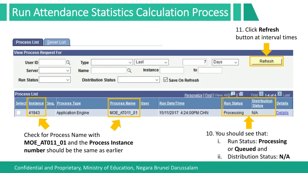 run attendance statistics calculation process 4