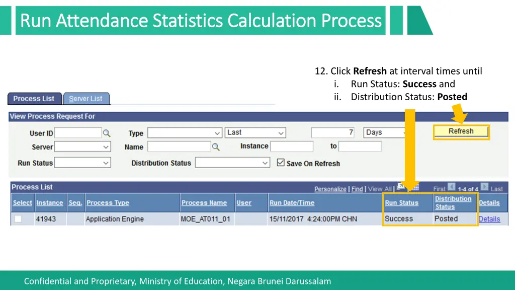 run attendance statistics calculation process 5