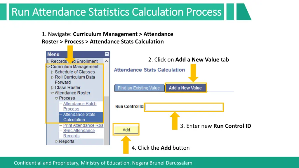 run attendance statistics calculation process